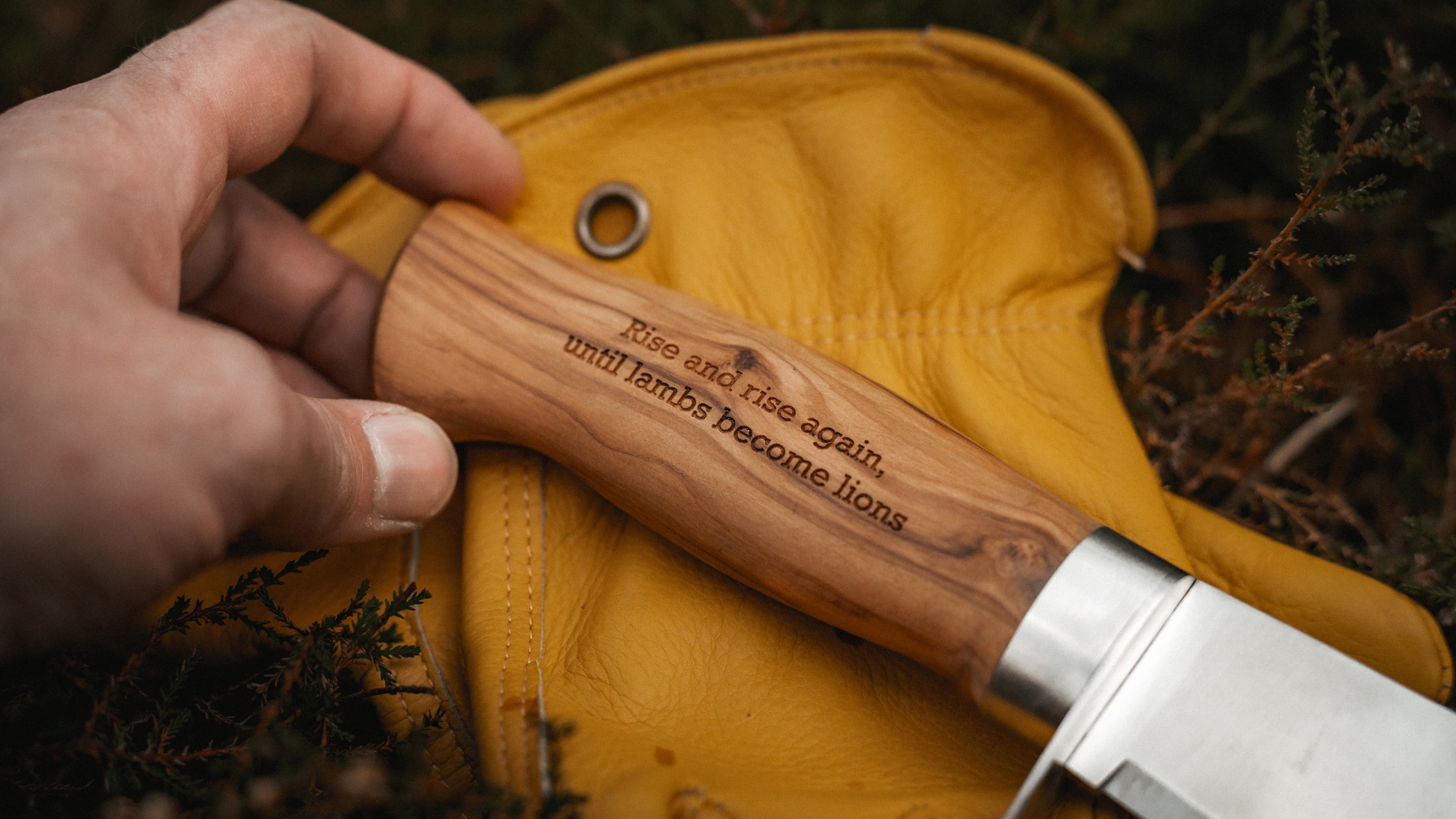 Knife with engraving